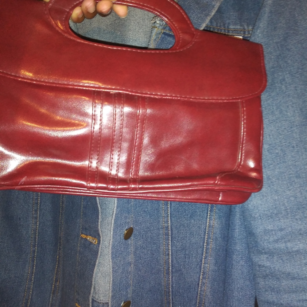 Vintage Cranberry Clutch